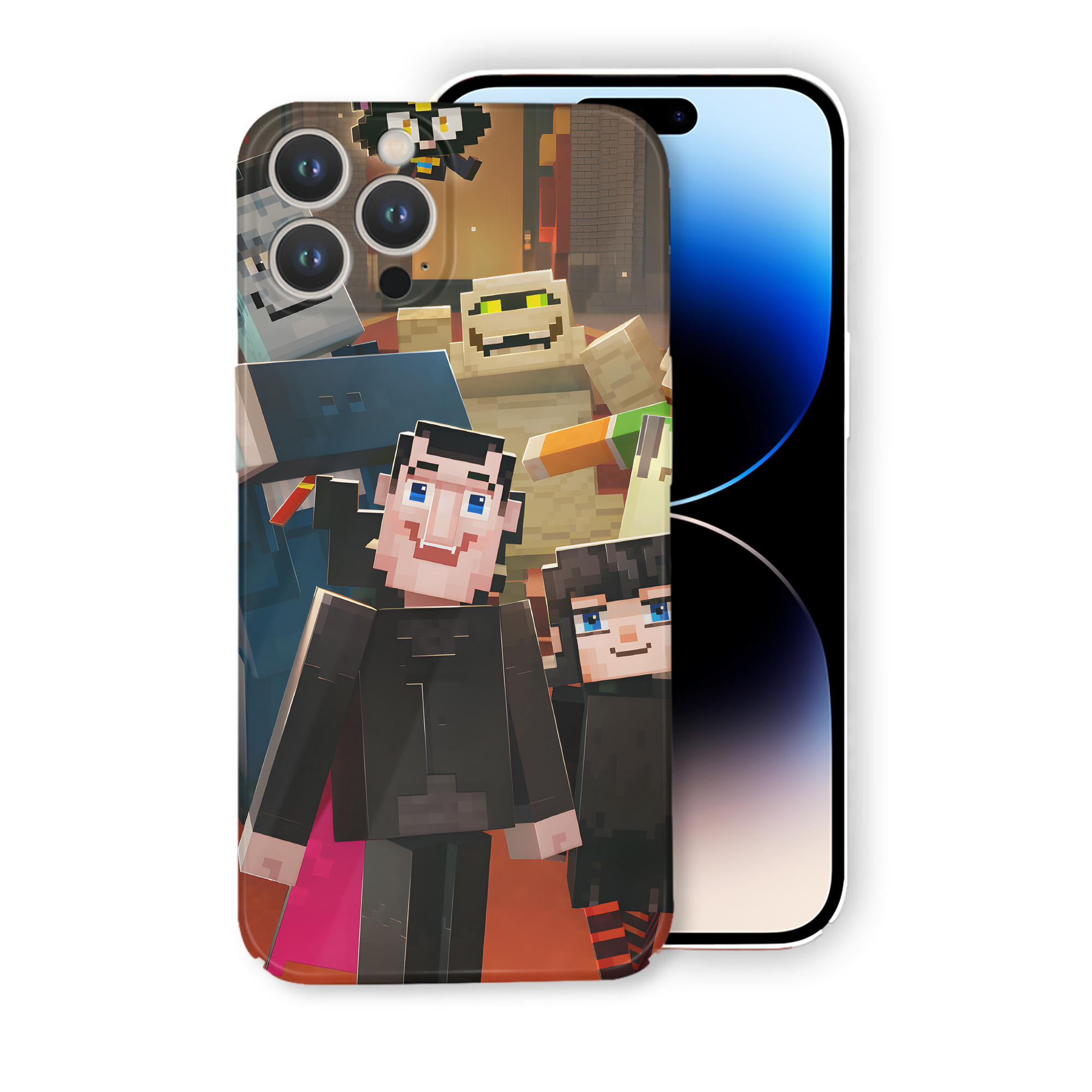 （画像用） マインクラフト ブロックの世界 Minecraft MC Block world 【iPhone 14シリーズ対応】ハードケース